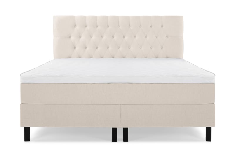 Lucky Komplett Sängpaket 160x200 Skum Diamant Sänggavel - Beige - Möbler - Säng - Komplett sängpaket