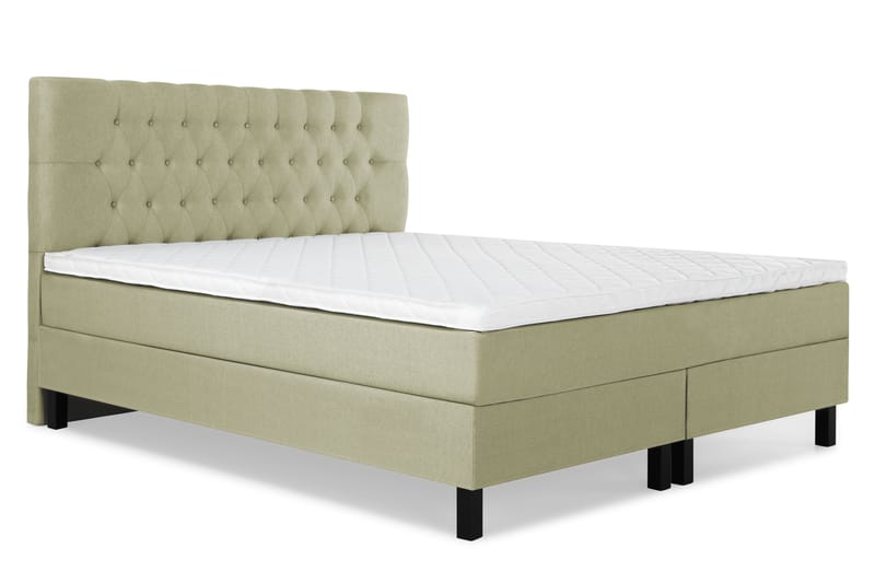 Lucky Komplett Sängpaket 160x200 Skum Diamant Sänggavel - Grön - Möbler - Säng - Komplett sängpaket