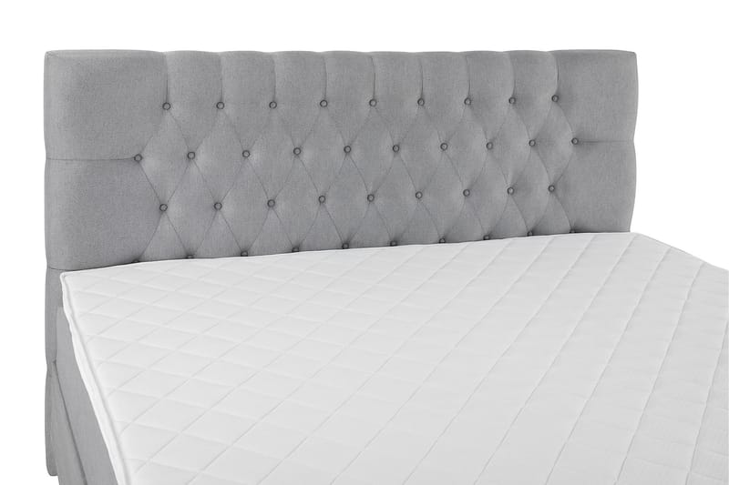 Lucky Komplett Sängpaket 160x200 Skum Diamant Sänggavel - Mellangrå - Möbler - Säng - Komplett sängpaket