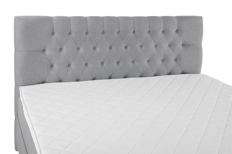 Lucky Komplett Sängpaket 160x200 Skum Diamant Sänggavel - Mellangrå - Möbler - Säng - Kontinentalsäng