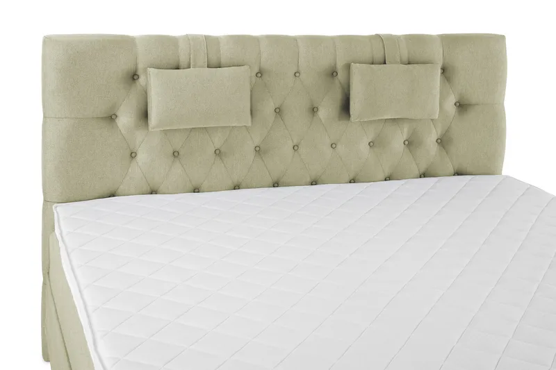 Lucky Komplett Sängpaket 160x200 Skum Diamant Sänggavel - Nackkudde Liten Grön - Möbler - Säng - Kontinentalsäng