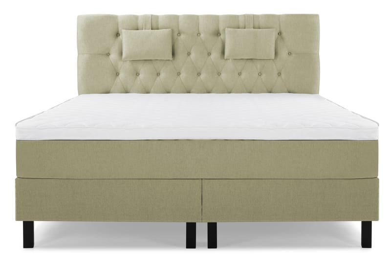 Lucky Komplett Sängpaket 160x200 Skum Diamant Sänggavel - Nackkudde Liten Grön - Möbler - Säng - Kontinentalsäng