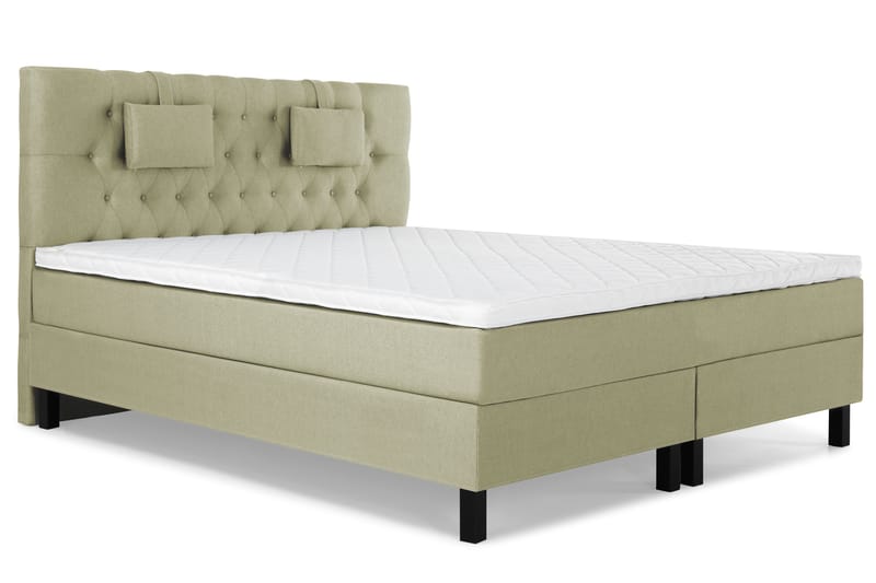 Lucky Komplett Sängpaket 160x200 Skum Diamant Sänggavel - Nackkudde Liten Grön - Möbler - Säng - Kontinentalsäng