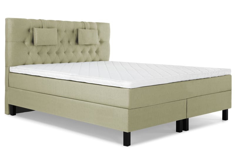 Lucky Komplett Sängpaket 160x200 Skum Diamant Sänggavel - Nackkudde Liten Grön - Möbler - Säng - Kontinentalsäng