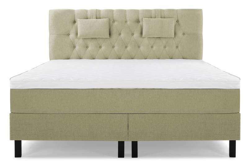 Lucky Komplett Sängpaket 160x200 Skum Diamant Sänggavel - Nackkudde Liten Grön - Möbler - Säng - Kontinentalsäng