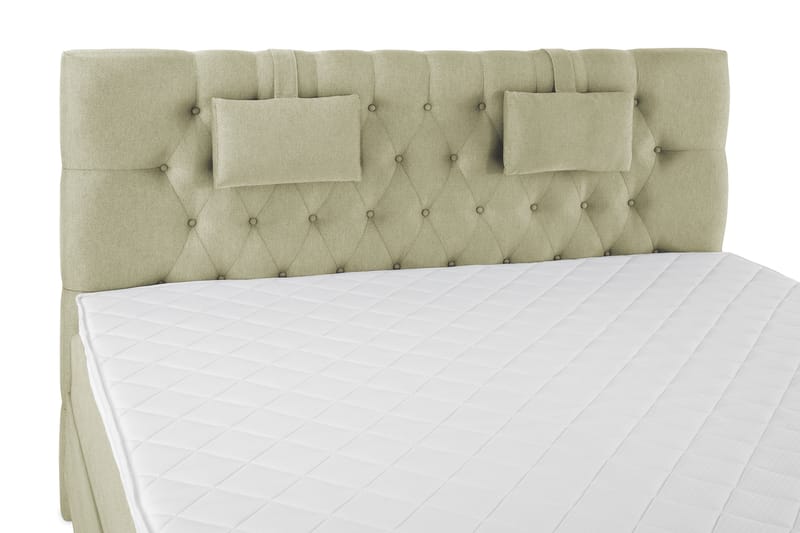 Lucky Komplett Sängpaket 160x200 Skum Diamant Sänggavel - Nackkudde Liten Grön - Möbler - Säng - Kontinentalsäng