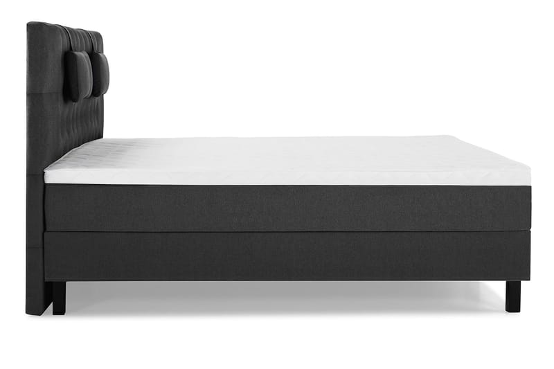 Lucky Komplett Sängpaket 160x200 Skum Diamant Sänggavel - Nackkudde Liten Svart/Grå - Möbler - Säng - Kontinentalsäng