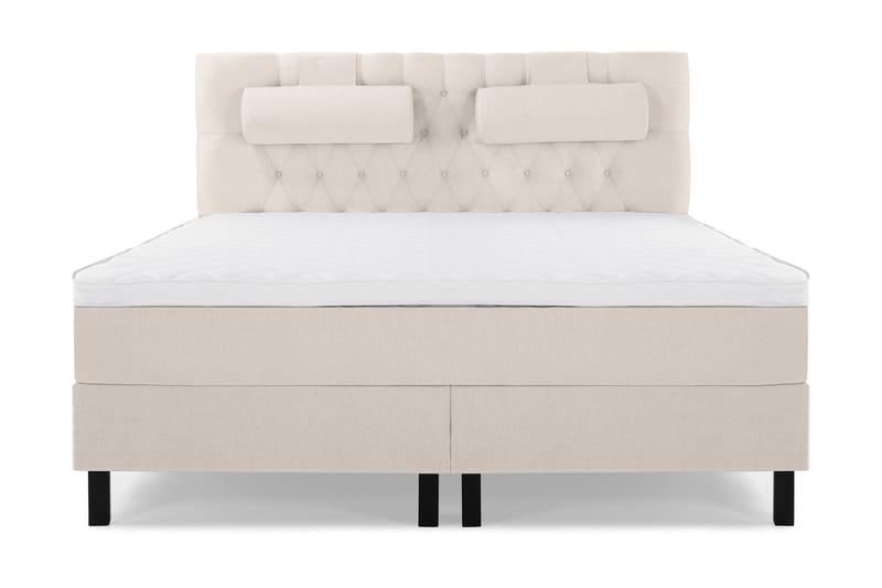 Lucky Komplett Sängpaket 160x200 Skum Diamant Sänggavel - Nackkudde Stor Beige - Möbler - Säng - Kontinentalsäng