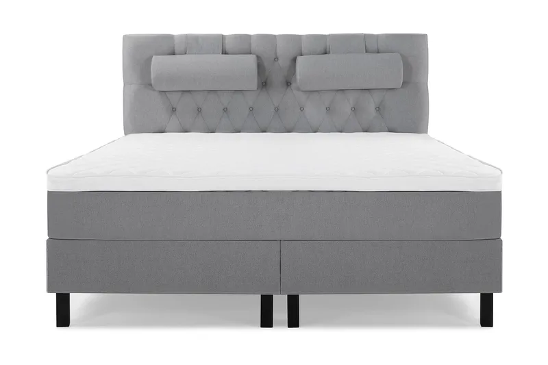 Lucky Komplett Sängpaket 160x200 Skum Diamant Sänggavel - Nackkudde Stor Mellangrå - Möbler - Säng - Kontinentalsäng