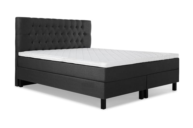 Lucky Komplett Sängpaket 160x200 Skum Diamant - Svart/Grå - Möbler - Säng - Komplett sängpaket