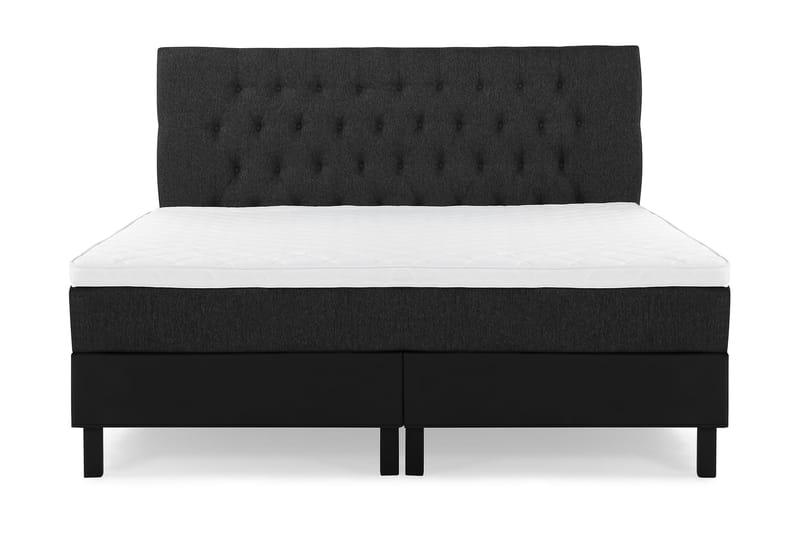 Lucky Komplett Sängpaket 160x200 Skum Diamant - Svart/Grå/PU - Möbler - Säng - Komplett sängpaket