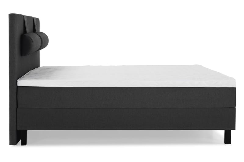 Lucky Komplett Sängpaket 160x200 Skum Slät - Nackkudde Stor Svart/Grå - Möbler - Säng - Kontinentalsäng
