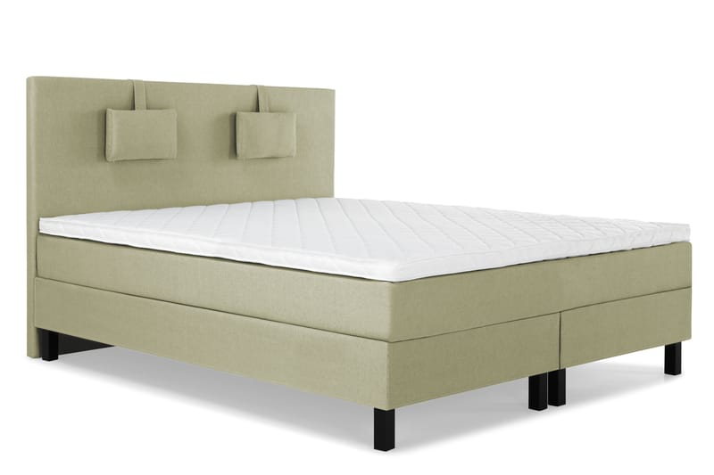 Lucky Komplett Sängpaket 160x200 Skum Slät Sänggavel - Nackkudde Liten Grön - Möbler - Säng - Komplett sängpaket