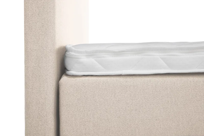 Lucky Komplett Sängpaket 160x200 Skum Slät Sänggavel - Nackkudde Stor Beige - Möbler - Säng - Kontinentalsäng