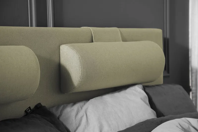 Lucky Komplett Sängpaket 160x200 Skum Slät Sänggavel - Nackkudde Stor Grön - Möbler - Säng - Kontinentalsäng