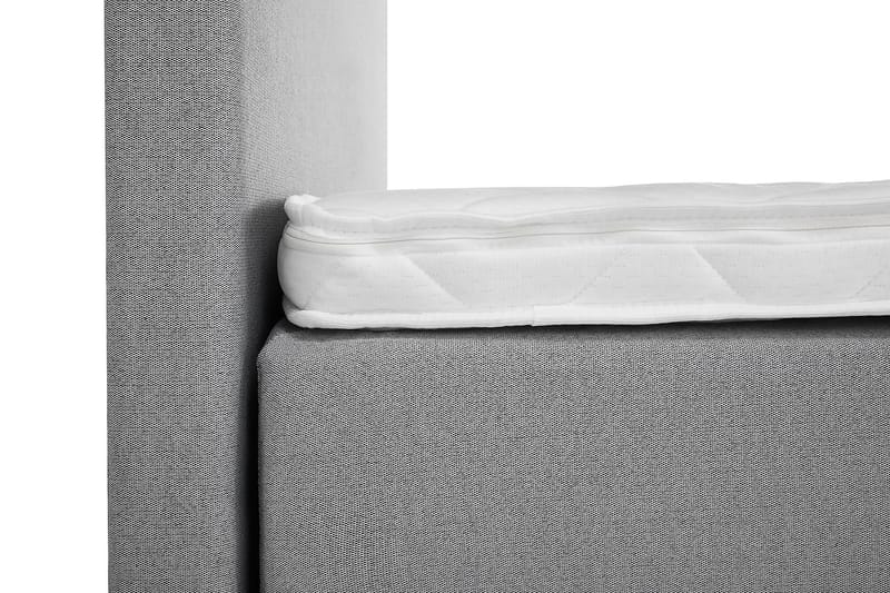 Lucky Komplett Sängpaket 160x200 Skum Slät Sänggavel - Nackkudde Stor Mellangrå - Möbler - Säng - Kontinentalsäng