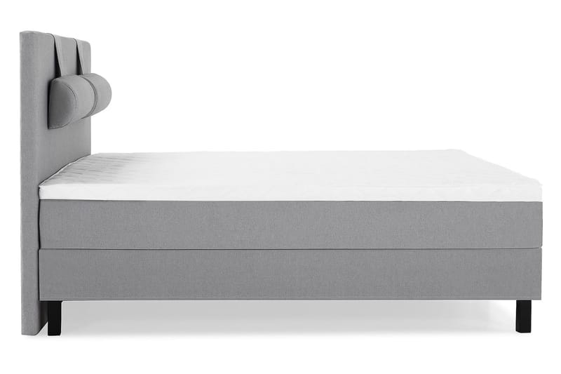 Lucky Komplett Sängpaket 160x200 Skum Slät Sänggavel - Nackkudde Stor Mellangrå - Möbler - Säng - Kontinentalsäng