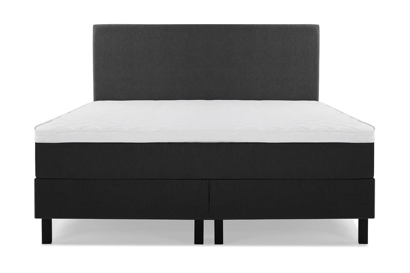 Lucky Komplett Sängpaket 160x200 Skum Slät Sänggavel - Svart/Grå - Möbler - Säng - Komplett sängpaket