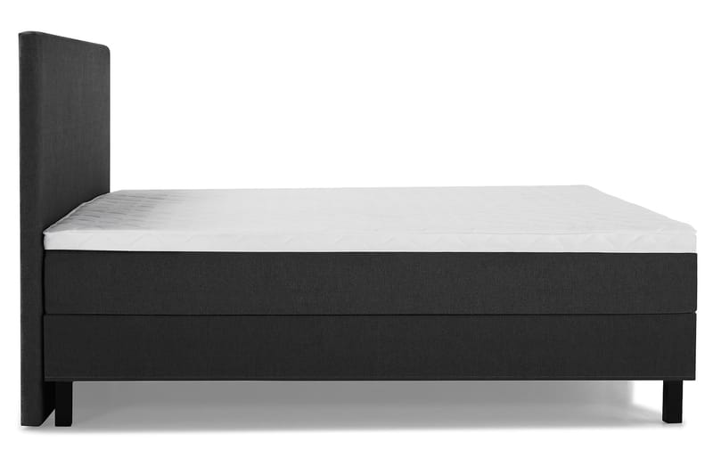 Lucky Komplett Sängpaket 160x200 Skum Slät Sänggavel - Svart/Grå - Möbler - Säng - Komplett sängpaket