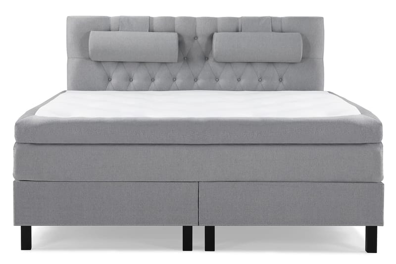 Lucky Komplett Sängpaket 160x200 Polyeter Diamant Sänggavel - Nackkudde Stor Mellangrå - Möbler - Säng - Komplett sängpaket