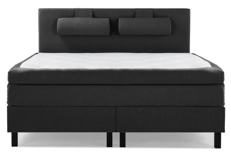 Lucky Komplett Sängpaket 160x200 Polyeter Slät - Nackkudde Stor Svart/Grå - Möbler - Säng - Kontinentalsäng