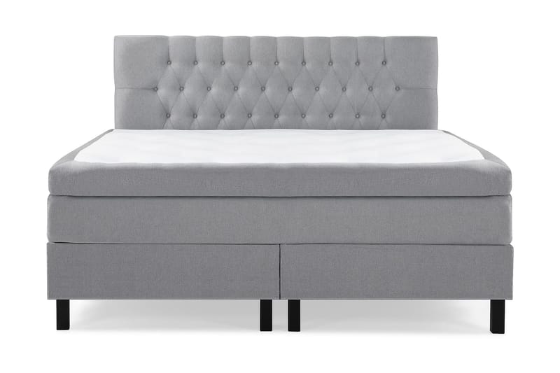 Lucky Komplett Sängpaket 160x200 Polyeter Diamant Sänggavel - Grå - Möbler - Säng - Kontinentalsäng