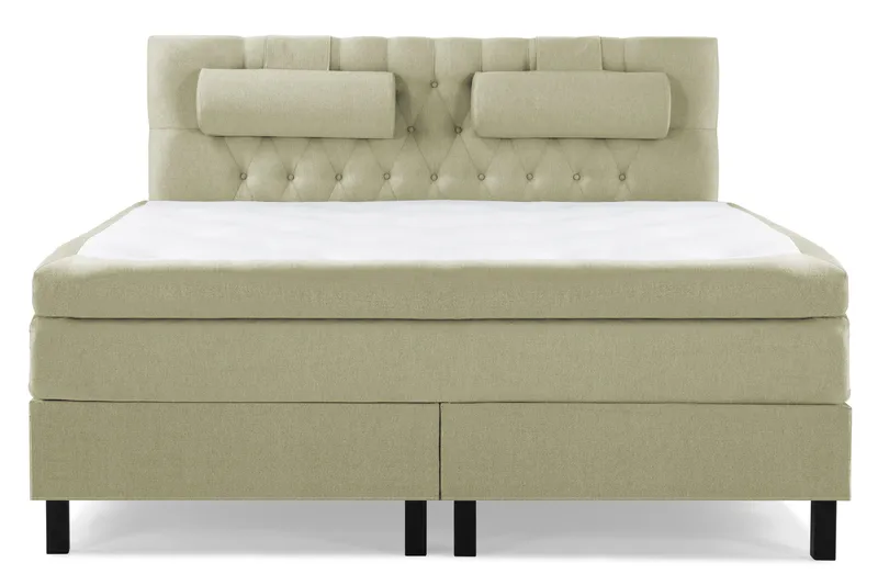 Lucky Komplett Sängpaket 160x200 Polyeter Diamant Sänggavel - Nackkudde Stor Grön - Möbler - Säng - Kontinentalsäng