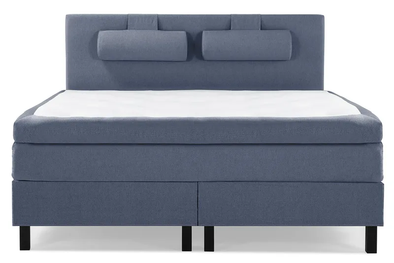 Lucky Komplett Sängpaket 160x200 Polyeter Slät - Nackkudde Stor Mörkblå - Möbler - Säng - Kontinentalsäng