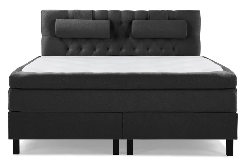 Lucky Komplett Sängpaket 160x200 Polyeter Diamant - Nackkudde Stor Svart/Grå - Möbler - Säng - Kontinentalsäng