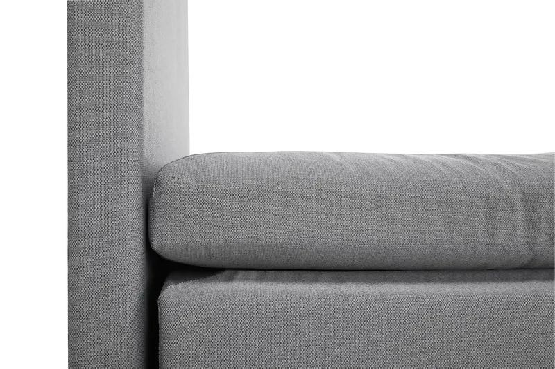 Lucky Komplett Sängpaket 160x200 Polyeter Slät Sänggavel - Nackkudde Stor Mellangrå - Möbler - Säng - Kontinentalsäng