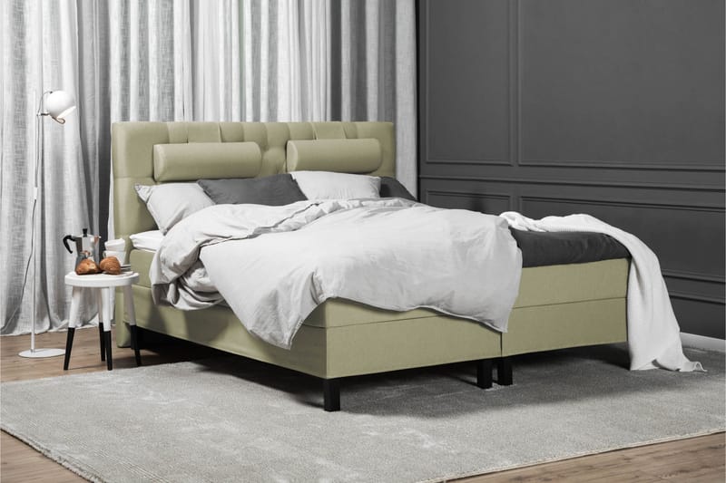 Lucky Komplett Sängpaket 180x200 Latex Diamant Sänggavel - Grön - Möbler - Säng - Komplett sängpaket
