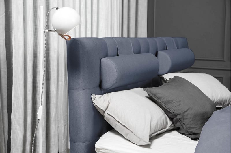 Lucky Komplett Sängpaket 180x200 Latex Diamant Sänggavel - Mörkblå - Möbler - Säng - Kontinentalsäng