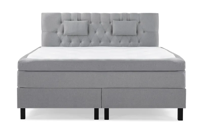 Lucky Komplett Sängpaket 180x200 Latex Diamant Sänggavel - Nackkudde Liten Mellangrå - Möbler - Säng - Kontinentalsäng