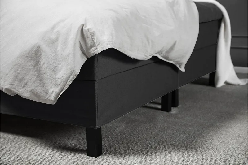 Lucky Komplett Sängpaket 180x200 Latex Diamant Sänggavel - Nackkudde Liten Svart/Grå - Möbler - Säng - Kontinentalsäng