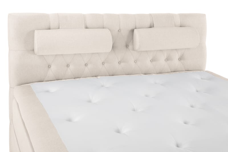 Lucky Komplett Sängpaket 180x200 Latex Diamant Sänggavel - Nackkudde Stor Beige - Möbler - Säng - Komplett sängpaket