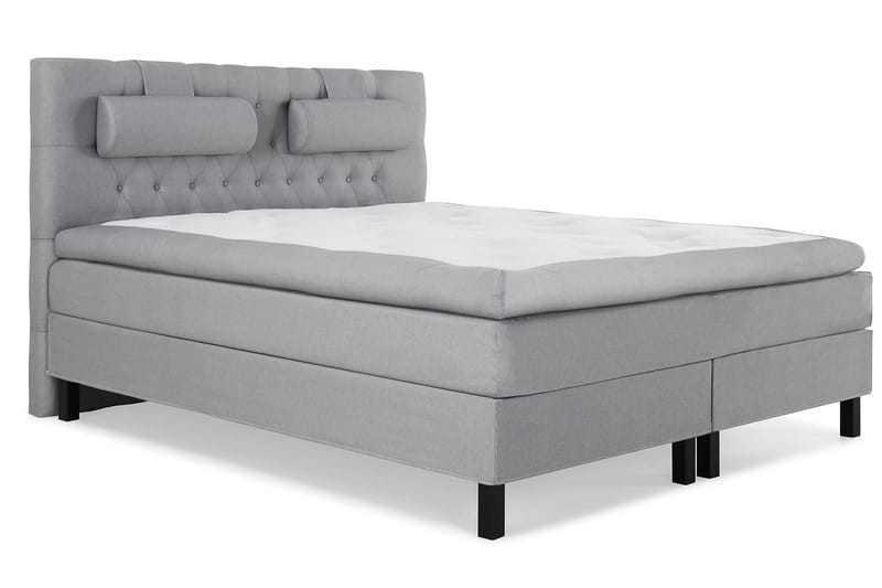 Lucky Komplett Sängpaket 180x200 Latex Diamant Sänggavel - Nackkudde Stor Mellangrå - Möbler - Säng - Komplett sängpaket