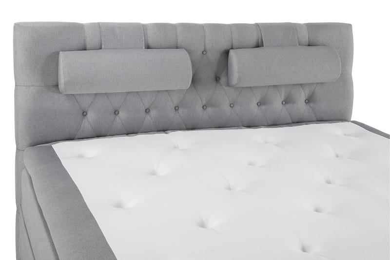 Lucky Komplett Sängpaket 180x200 Latex Diamant Sänggavel - Nackkudde Stor Mellangrå - Möbler - Säng - Komplett sängpaket