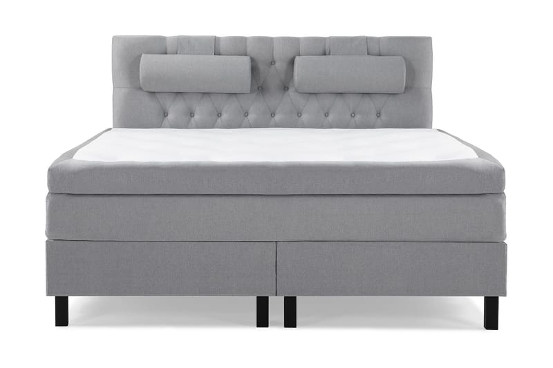 Lucky Komplett Sängpaket 180x200 Latex Diamant Sänggavel - Nackkudde Stor Mellangrå - Möbler - Säng - Komplett sängpaket