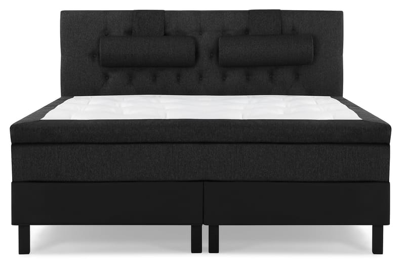 Lucky Komplett Sängpaket 180x200 Latex Diamant  Sänggavel - Nackkudde Stor Svart/Grå/PU - Möbler - Säng - Kontinentalsäng