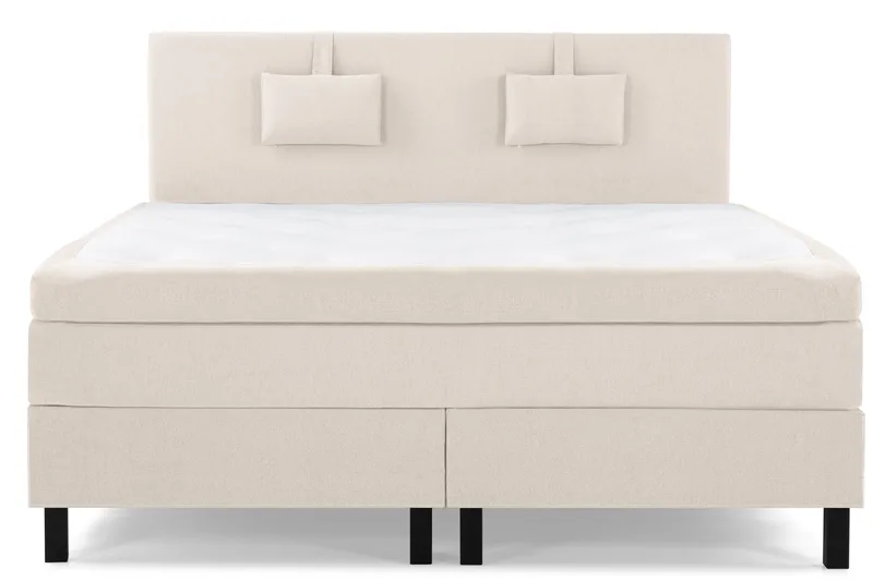 Lucky Komplett Sängpaket 180x200 Latex Slät Sänggavel - Nackkudde Liten Beige - Möbler - Säng - Kontinentalsäng