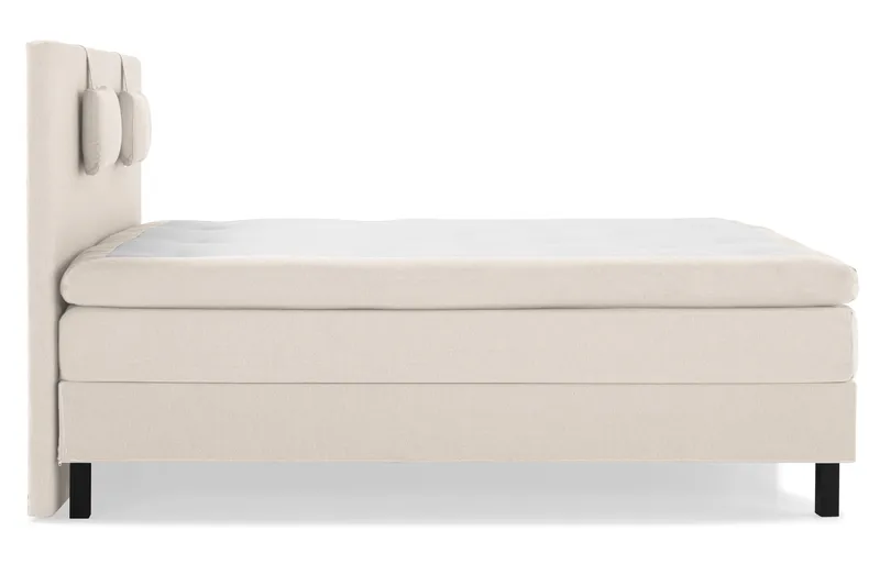 Lucky Komplett Sängpaket 180x200 Latex Slät Sänggavel - Nackkudde Liten Beige - Möbler - Säng - Kontinentalsäng
