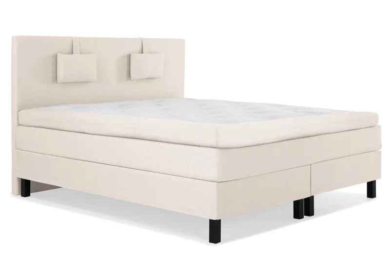 Lucky Komplett Sängpaket 180x200 Latex Slät Sänggavel - Nackkudde Liten Beige - Möbler - Säng - Kontinentalsäng