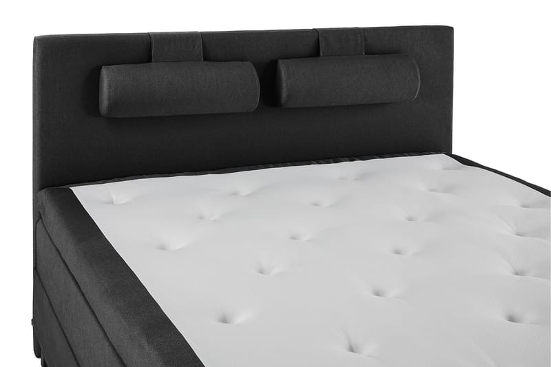 Lucky Komplett Sängpaket 180x200 Latex Slät Sänggavel - Nackkudde Stor Svart/Grå - Möbler - Säng - Komplett sängpaket