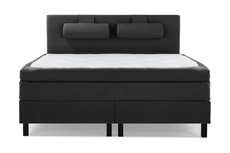 Lucky Komplett Sängpaket 180x200 Latex Slät Sänggavel - Nackkudde Stor Svart/Grå - Möbler - Säng - Komplett sängpaket