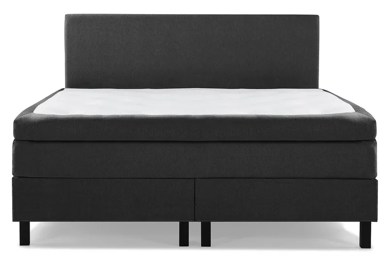 Lucky Komplett Sängpaket 180x200 Latex Slät Sänggavel - Svart/Grå - Möbler - Säng - Kontinentalsäng