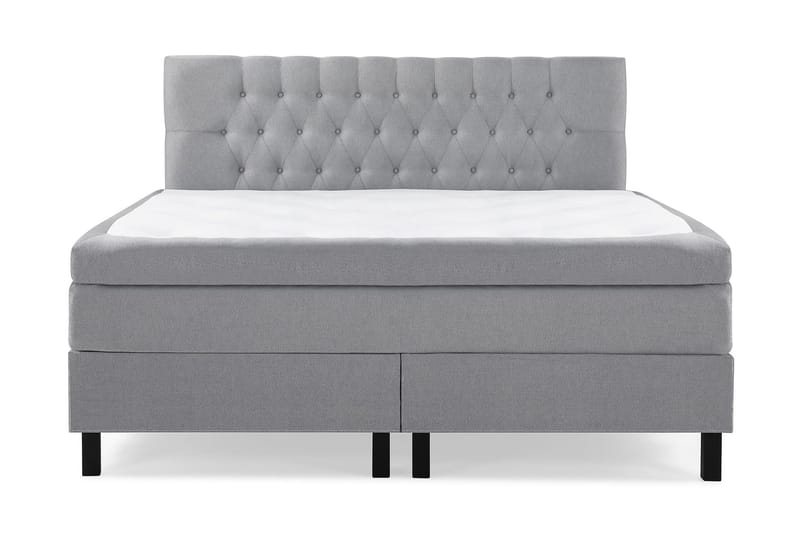 Lucky Komplett Sängpaket 180x200 Memory Diamant Sänggavel - Mellangrå - Möbler - Säng - Kontinentalsäng