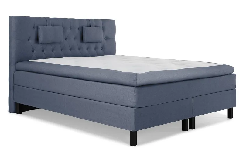 Lucky Komplett Sängpaket 180x200 Memory Diamant Sänggavel - Nackkudde Liten Mörkblå - Möbler - Säng - Kontinentalsäng