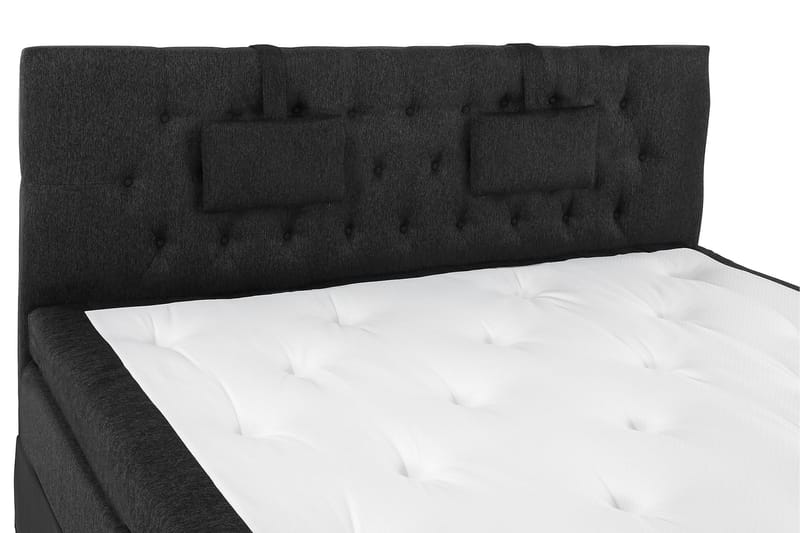 Lucky Komplett Sängpaket 180x200 Memory Diamant  Sänggavel - Nackkudde Liten Svart/Grå/PU - Möbler - Säng - Komplett sängpaket