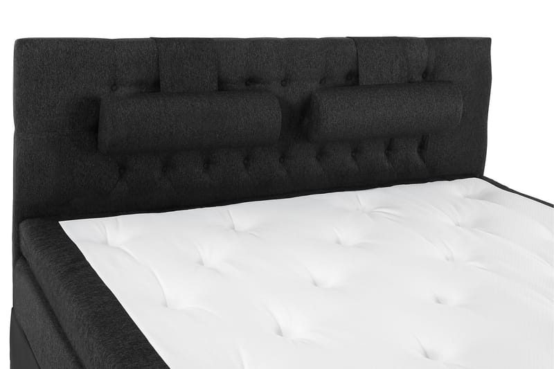Lucky Komplett Sängpaket 180x200 Memory Diamant  Sänggavel - Nackkudde Stor Svart/Grå/PU - Möbler - Säng - Komplett sängpaket