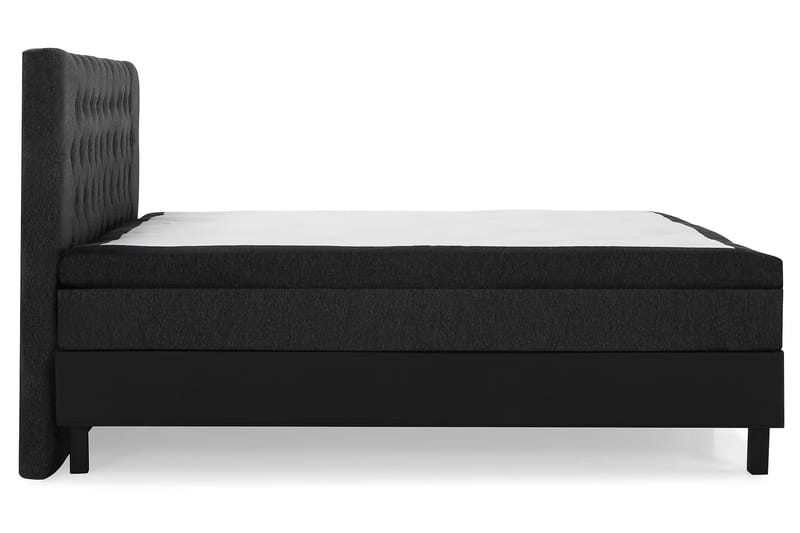 Lucky Komplett Sängpaket 180x200 Memory Diamant - Svart/Grå/PU - Möbler - Säng - Kontinentalsäng